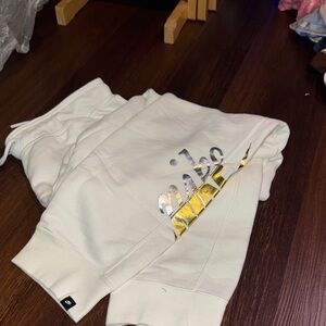 Nike White and Gold Leggings